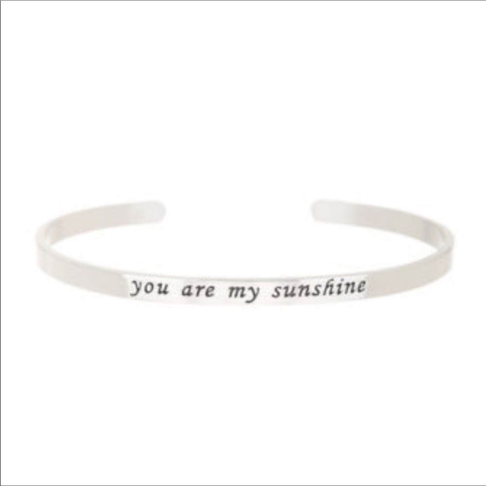 LA ROCKS YOU ARE MY SUNSHINE CUFF BRACELET NWT